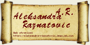 Aleksandra Ražnatović vizit kartica